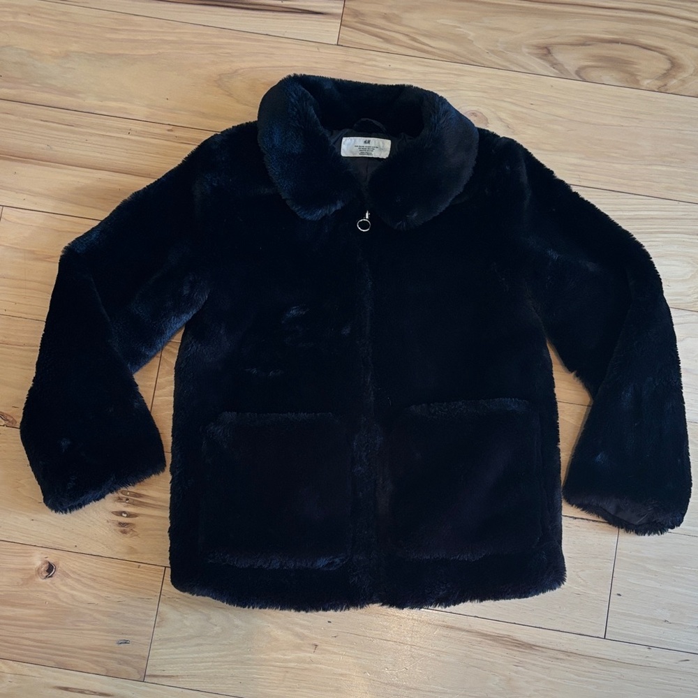 Like New - Size 8-10 Girls Fuzzy Coat